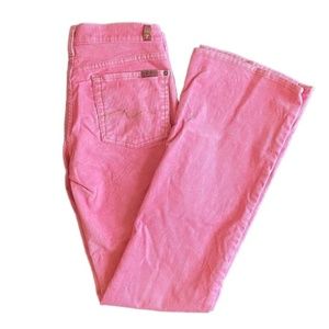 7 For All Mankind Pink Corduroy Flares